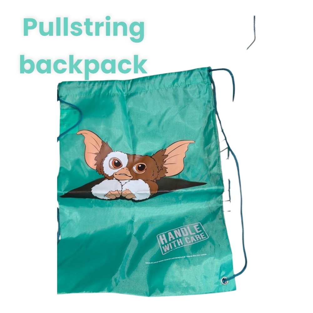 Gremlins Gizmo Tote Bag Green Mogwai Backpack Drawstring Loot Crate New
